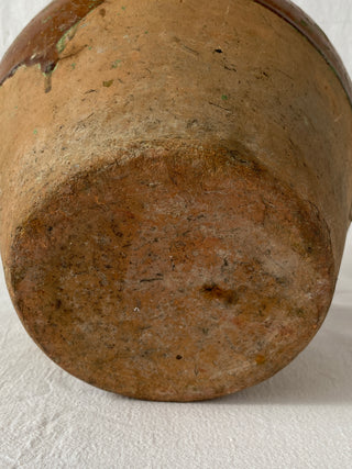 Antique French Brown Glazed Confit Pot
