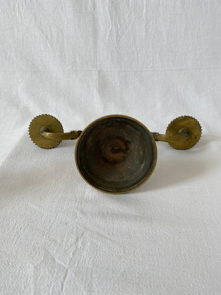Pair of French Antique Brass Candlesticks