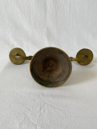 Pair of French Antique Brass Candlesticks