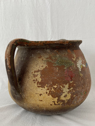 Antique French Large Painted Pot