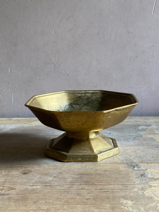Antique French Brass Pedestal Bowl