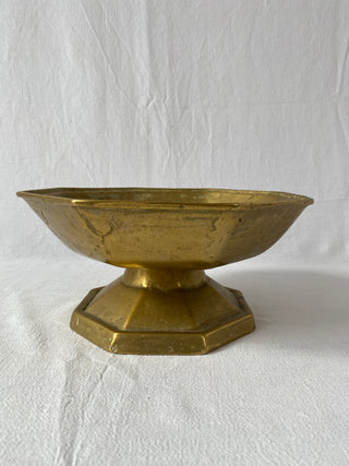 Antique French Brass Pedestal Bowl