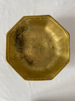 Antique French Brass Pedestal Bowl