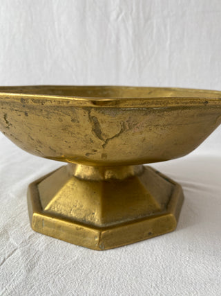 Antique French Brass Pedestal Bowl