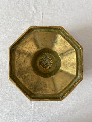 Antique French Brass Pedestal Bowl