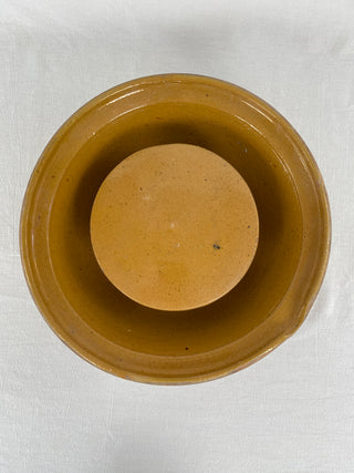 Antique French Ceramic Cheese Strainer