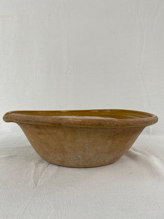 Antique French Ceramic Cheese Strainer
