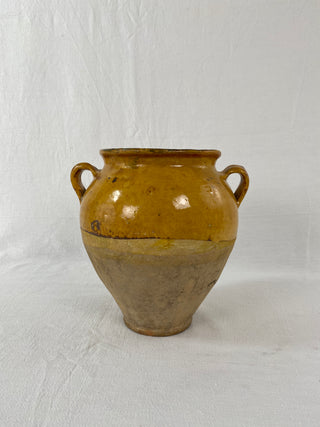 Antique Yellow Glazed Confit Pot