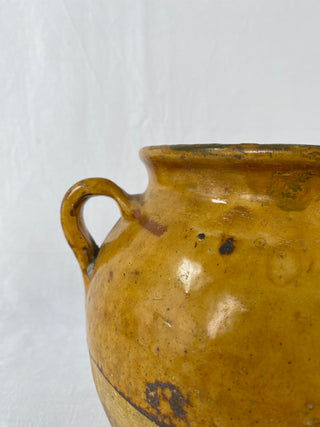 Antique Yellow Glazed Confit Pot
