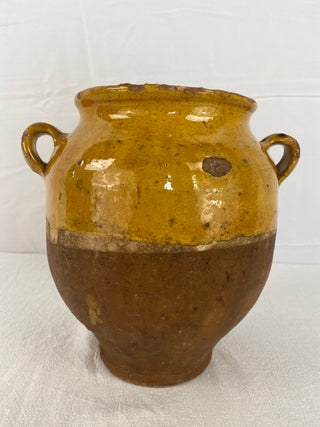 Antique Yellow Glazed Confit Pot