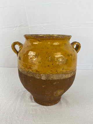 Antique Yellow Glazed Confit Pot