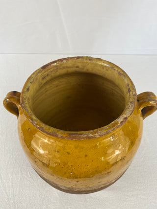 Antique Yellow Glazed Confit Pot