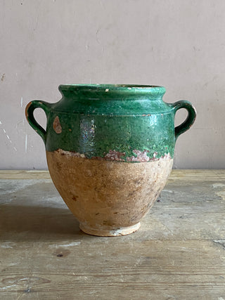 Antique Green Glazed Confit Pot