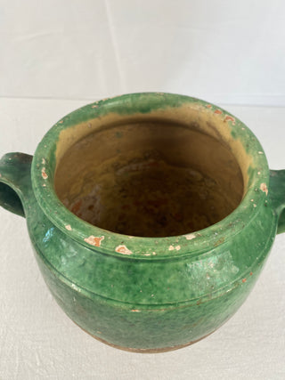 Antique Green Glazed Confit Pot