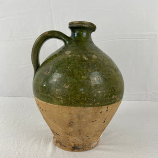Antique French Green Oil Jug