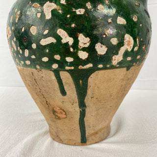Antique French Green Oil Jug
