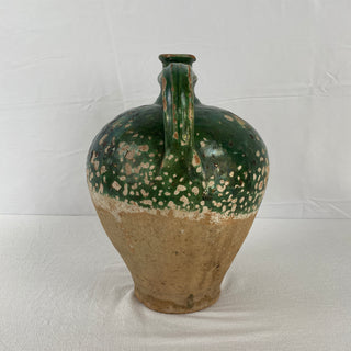 Antique French Green Oil Jug