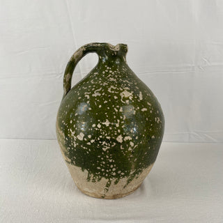 Antique French Green Oil Jug