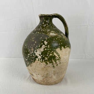 Antique French Green Oil Jug