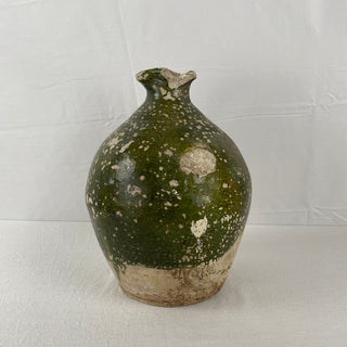 Antique French Green Oil Jug