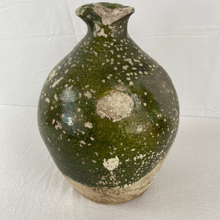 Antique French Green Oil Jug