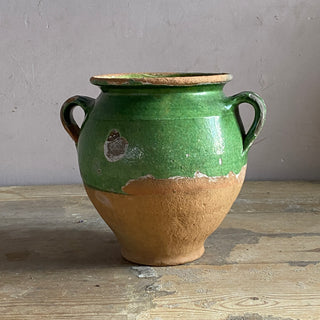 Antique Green Glazed Confit Pot