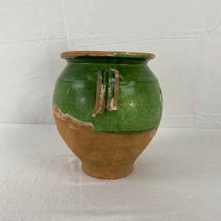 Antique Green Glazed Confit Pot