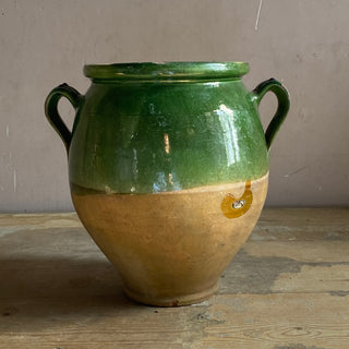 French Green Glazed Confit Pot