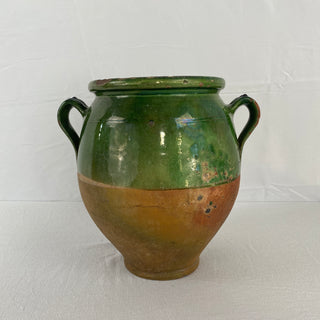 French Green Glazed Confit Pot