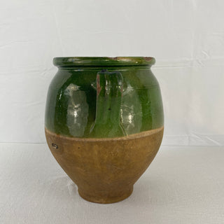 French Green Glazed Confit Pot