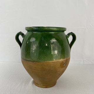 French Green Glazed Confit Pot