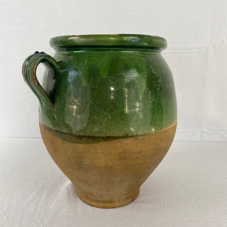 French Green Glazed Confit Pot