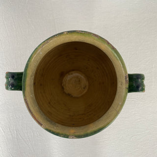 French Green Glazed Confit Pot