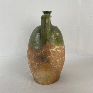Antique French Green Oil Jug