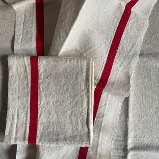 Pair Of Vintage French Linen Tea Towels