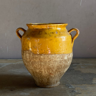 Antique Yellow Glazed Confit Pot