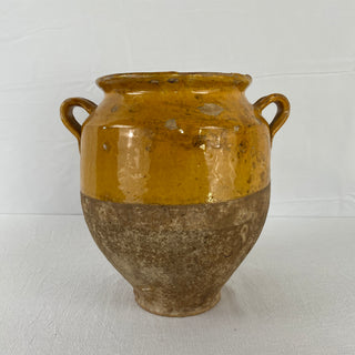 Antique Yellow Glazed Confit Pot