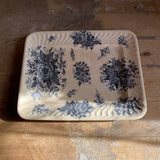 Antique French Floral Serving Platter