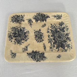 Antique French Floral Serving Platter