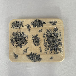 Antique French Floral Serving Platter