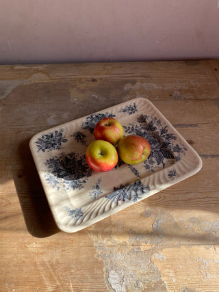 Antique French Floral Serving Platter