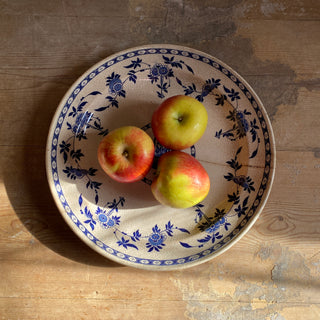 Antique French Floral Delft Plate