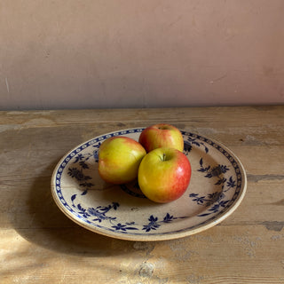 Antique French Floral Delft Plate