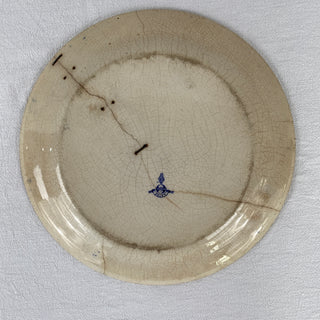 Antique French Floral Delft Plate