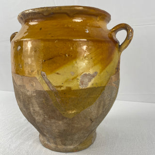 Antique Yellow Glazed Confit Pot