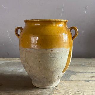 Antique Yellow Glazed Confit Pot