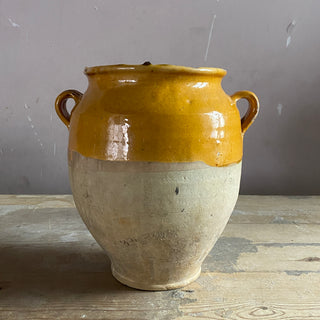 Antique Yellow Glazed Confit Pot