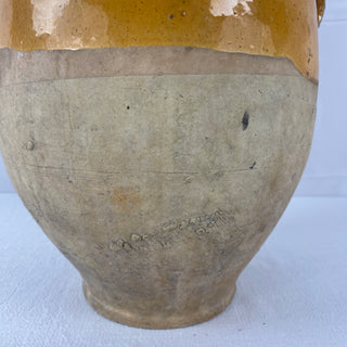 Antique Yellow Glazed Confit Pot