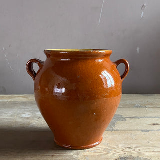 Antique Orange Glazed Confit Pot