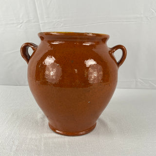 Antique Orange Glazed Confit Pot